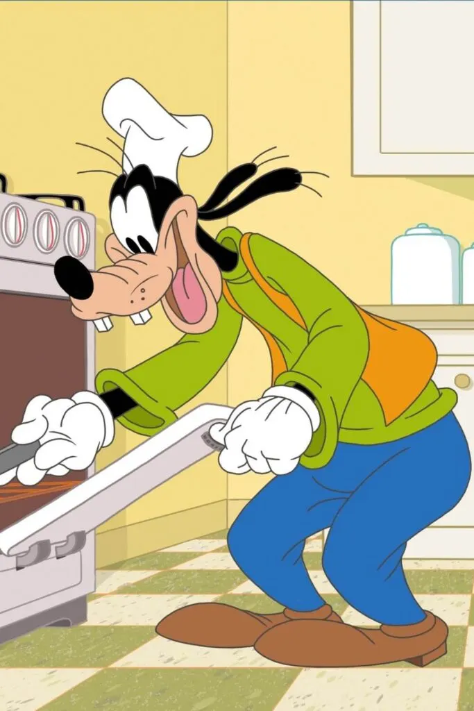 Photo still from Goofy: How to Stay at Home, a Disney short film featuring the classic character.