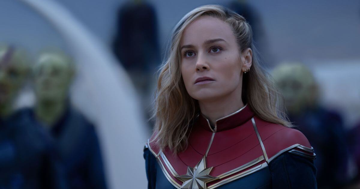 Photo still of Brie Larson as Captain Marvel/Carol Danvers in Marvel Studios' THE MARVELS.