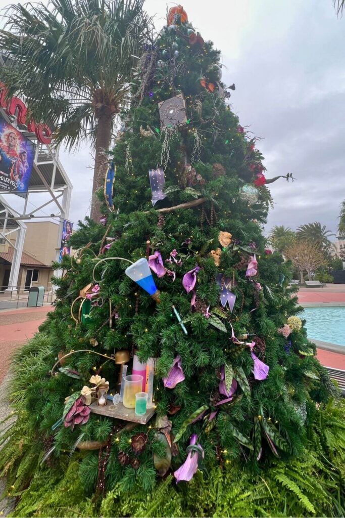 Photo of the Wish themed tree at Disney Springs.