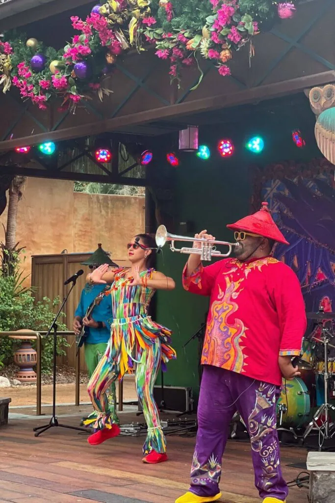 Photo of the Viva Gaia Street Band performing at Disney's Animal Kingdom.