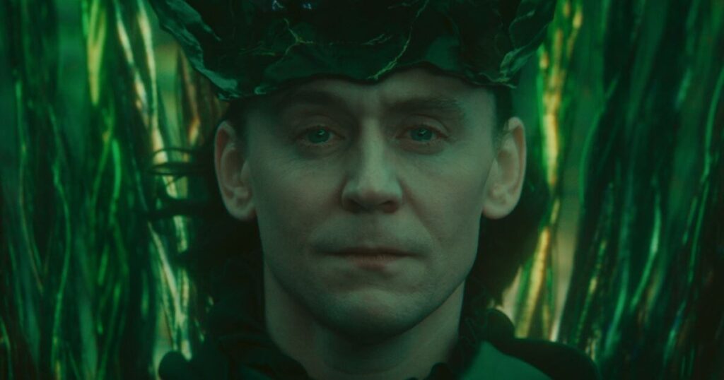 Photo still Tom Hiddleston as Loki in Marvel Studios' LOKI, Season 2 finale, as Loki accepts his glorious purpose.