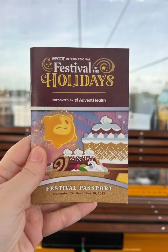 Photo of the Epcot International Festival of the Holidays festival passport for 2023.
