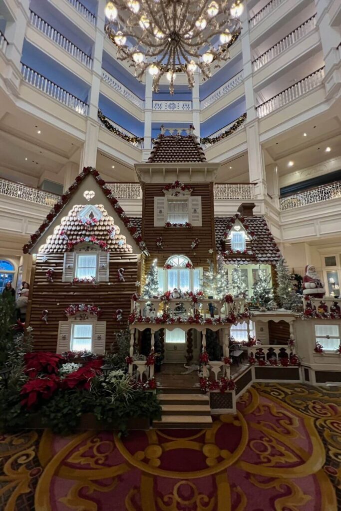 Photo of the giant gingerbread house at Disney World's Grand Floridian Resort.