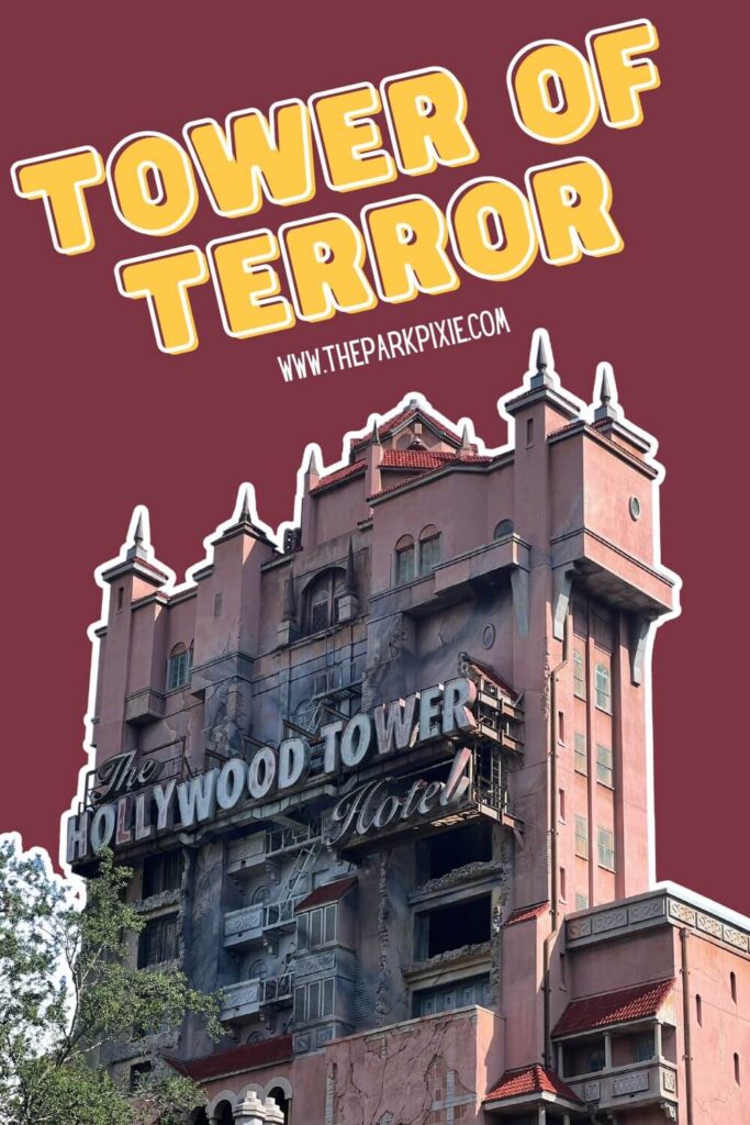 Photo of the Hollywood Tower Hotel (aka Tower of Terror) at Hollywood Studios in Florida.