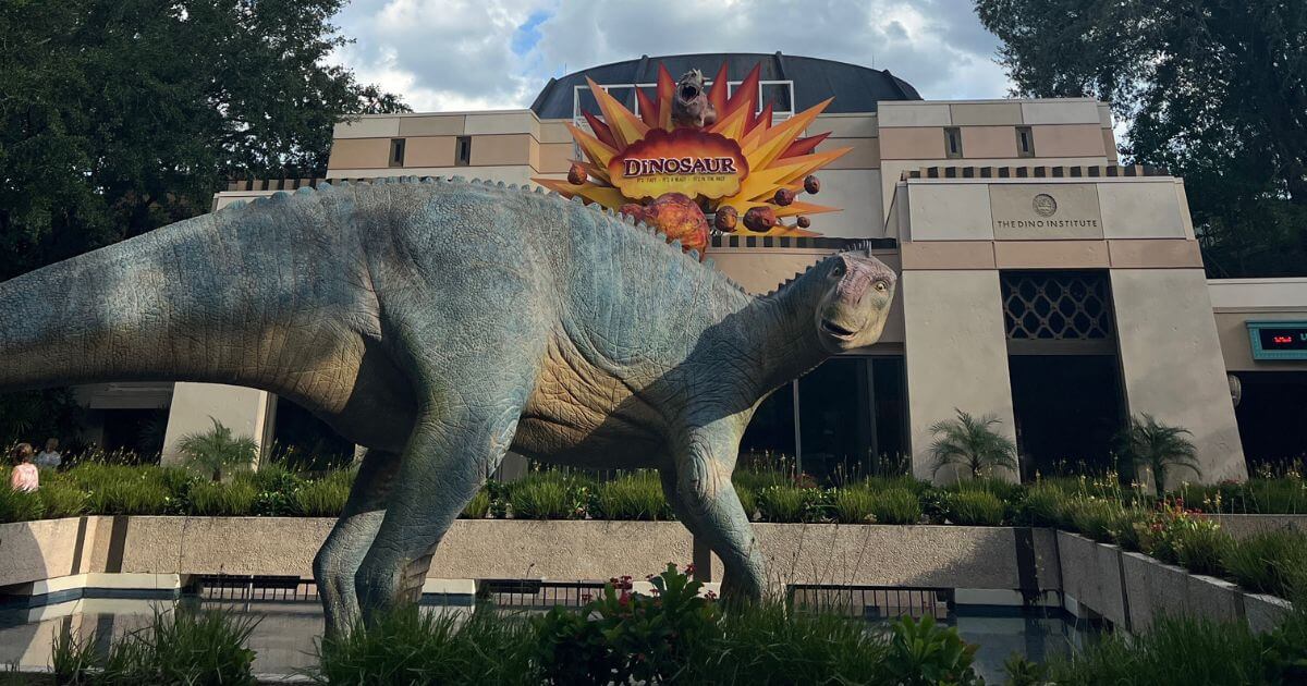 Photo of the entrance to the Dinosaur ride at Animal Kingdom