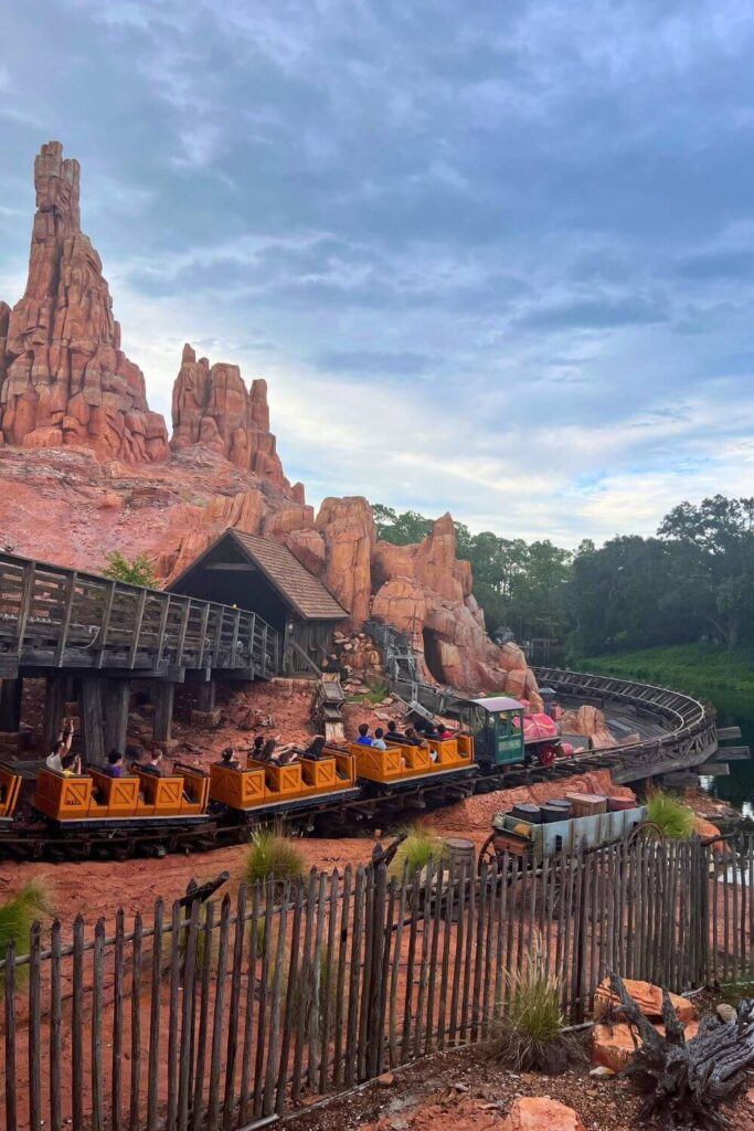 Photo of Big Thunder Mountain Railroad roller coaster at Magic Kingdom.