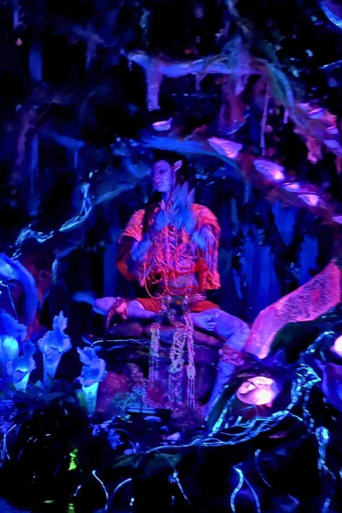 Photo of the Shaman of Songs at Na'vi River Journey in Animal Kingdom's Pandora land.