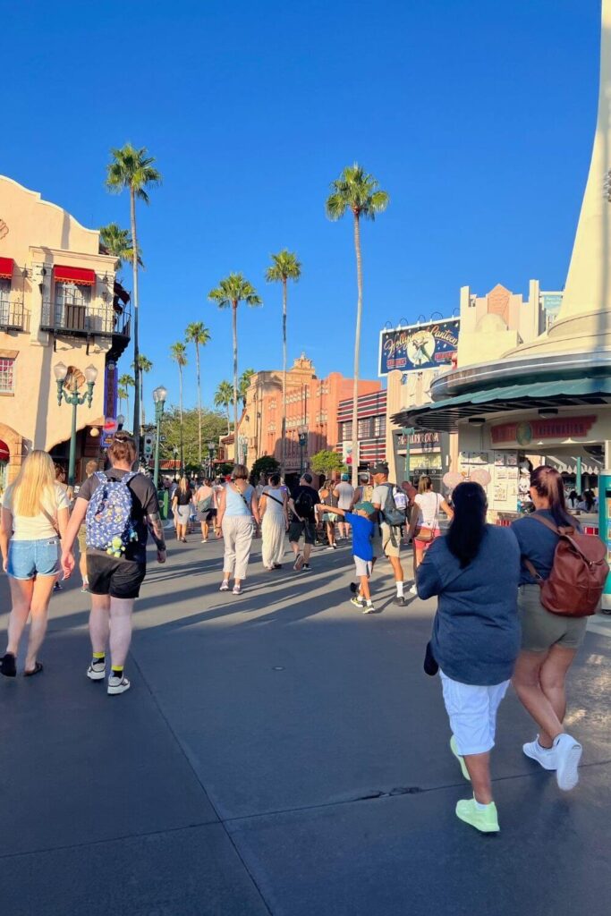 Photo of crowds at rope drop at Hollywood Studios.