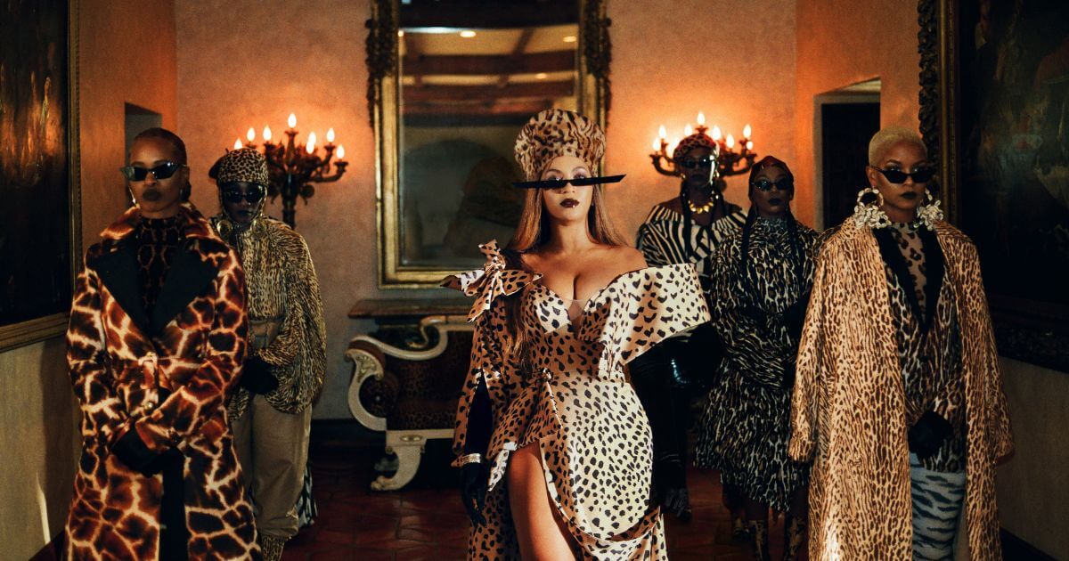 Photo still from the Disney+ movie, Black is King, featuring Beyoncé.