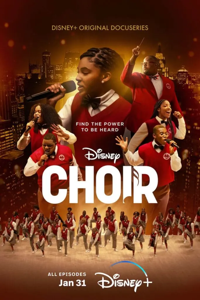 Promotional poster for the Disney+ original docuseries, Choir, featuring the Detroit Youth Choir.