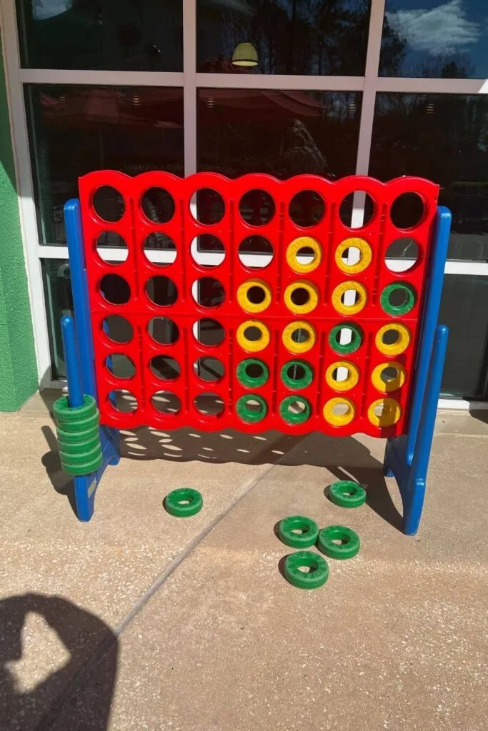 Photo of a giant Connect Four game.