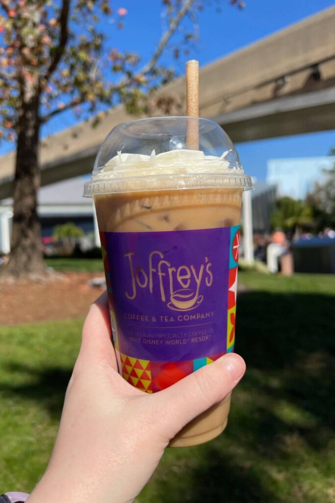 Photo of the Pistachio Palette Cold Brew from Joffrey's.