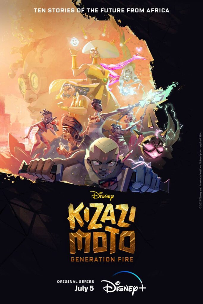 Promotional poster for the Afrofuturistic short film series, Kizazi Moto: Generation Fire.
