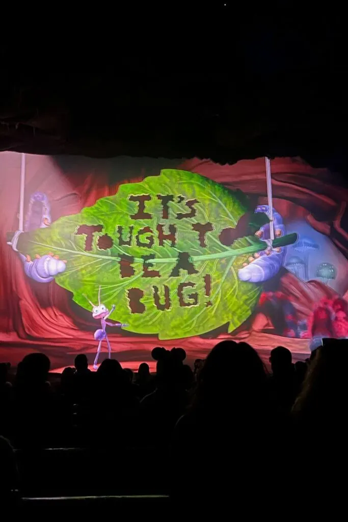 Photo of the opening scene from It's Tough to Be a Bug at Animal Kingdom.