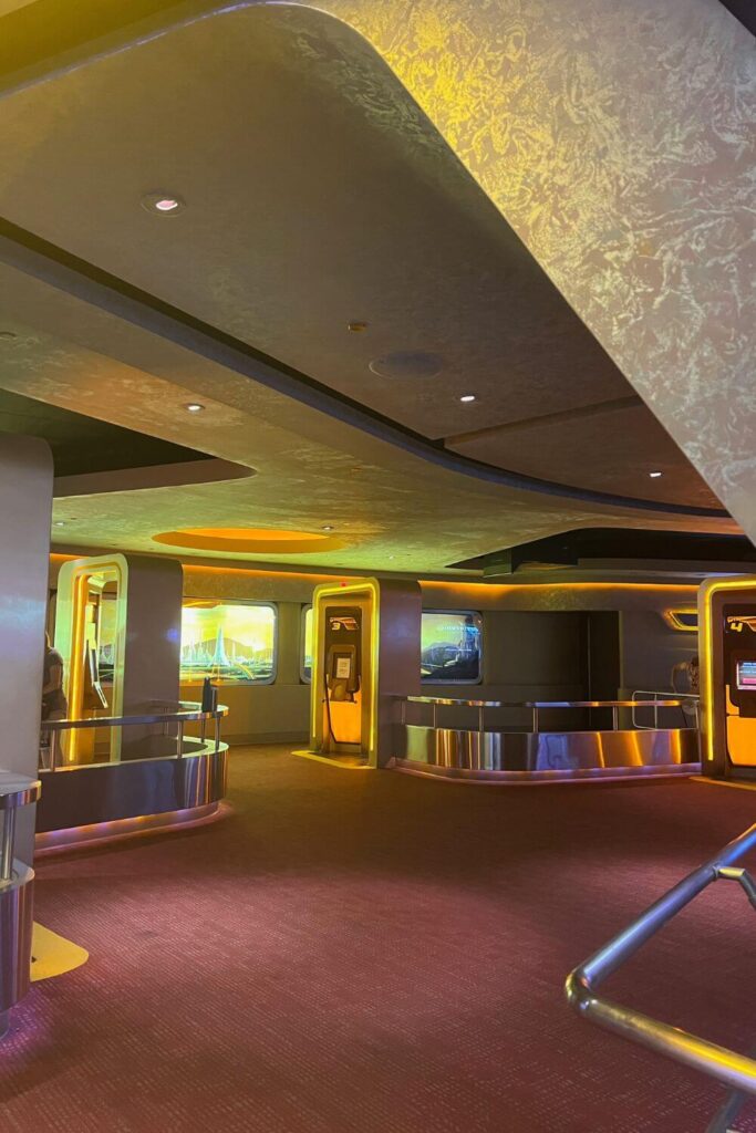 Photo of the Project Tomorrow indoor playground at the Spaceship Earth exit at Epcot.