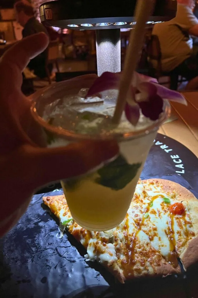 Photo of a cocktail from Trader Sam's Tiki Terrace at Disney World.