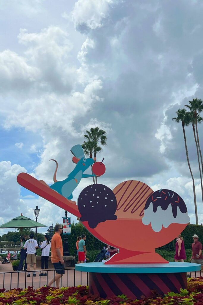 Photo of a photo prop display for the Epcot Food & Wine Festival.