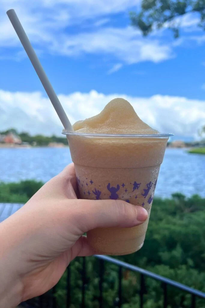 Photo of frozen mint tea from Oasis Sweets & Sips in Epcot's Morocco pavilion.