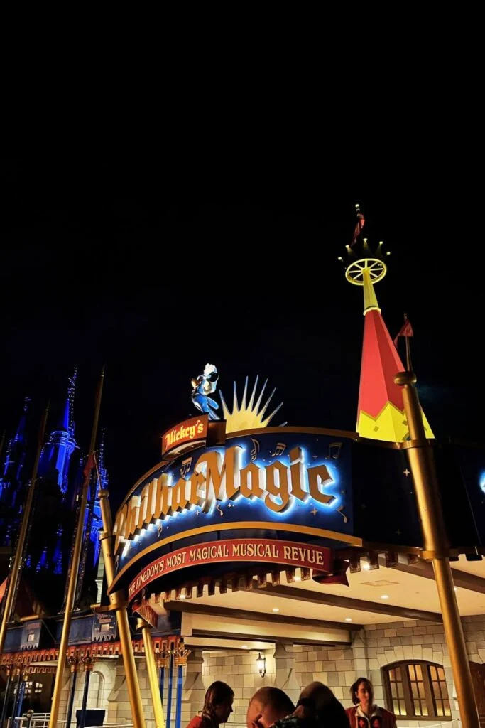 Photo of Mickey's PhilharMagic at Magic Kingdom after the fireworks.